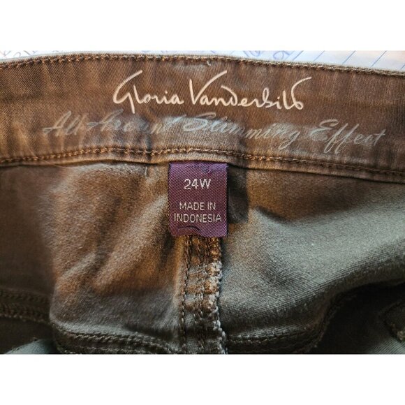 Gloria Vanderbilt Womens Capri Size 24 Brown Solid Amanda Capri Jeans - Picture 13 of 13